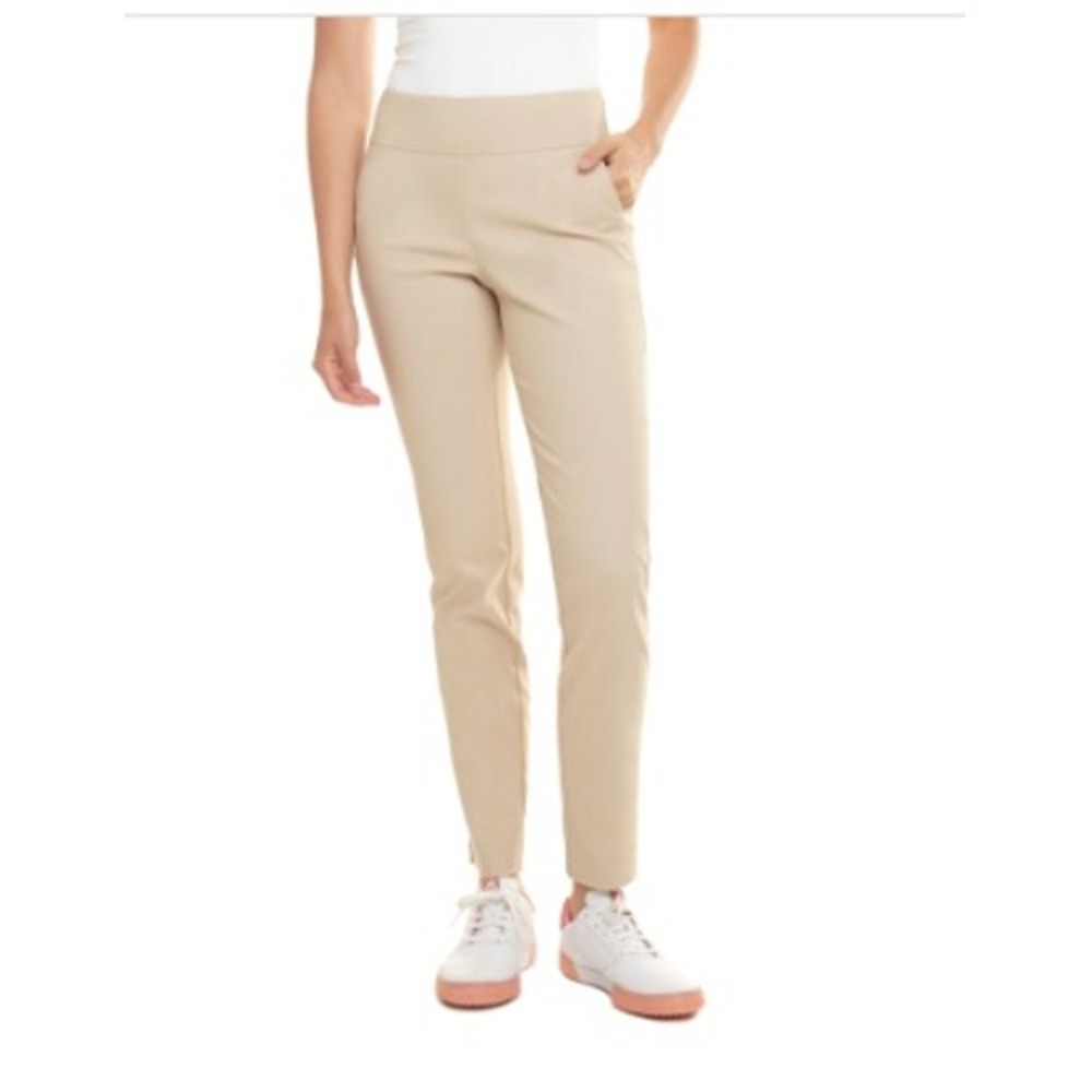 NWT Swing Control Women's Tummy Control Golf Pants 16 Stone Beige Stretch